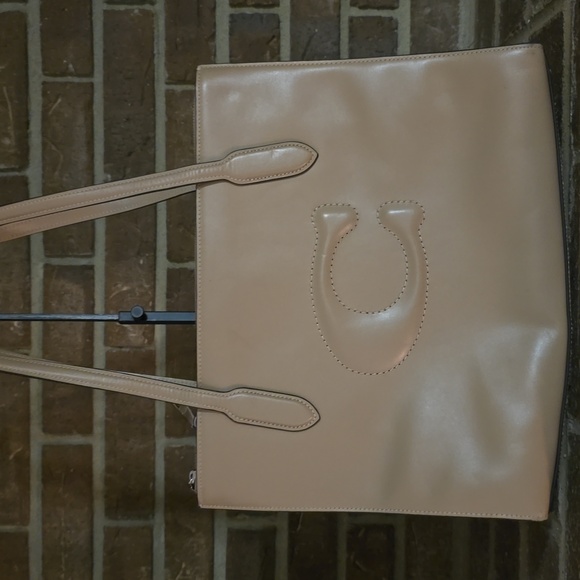 COACH NINA Tote‎ Bag Handbag Beige Leather